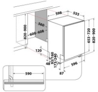 Встраиваемая посудомоечная машина Whirlpool WIP 4T233 PFEG B фото №2 — интернет-магазин Desire.md