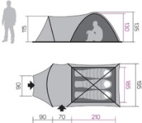 Палатка Hannah Arrant 3 spring Green/Cloudy Grey фото №7 — интернет-магазин Desire.md