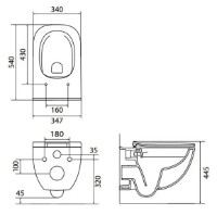 Vas WC Roca Palo Rimless (A346137000) imaginea #2 — magazin online Desire.md