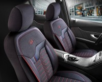 Набор чехлов на сидения Panda Londra Sur Inchis cu Linii Rosii фото №2 — интернет-магазин Desire.md