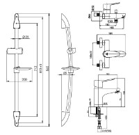 Set pentru duș Rubineta Static + Acord-Aqua-PVC (625003) imaginea #2 — magazin online Desire.md