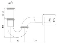 Sifon pentru lavoar VOLLE 9000.094301 imaginea #2 — magazin online Desire.md