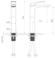 Смеситель для умывальника VOLLE Cante (1512.011301) фото №2 — интернет-магазин Desire.md