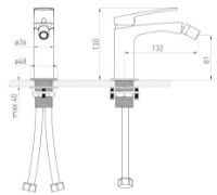 Смеситель для биде VOLLE Cante (1512.021001) фото №2 — интернет-магазин Desire.md
