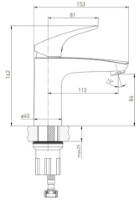 Смеситель для умывальника VOLLE Orlando (1525.010101) фото №2 — интернет-магазин Desire.md