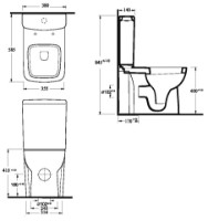 Vas WC Ege Vitrifiye Tyana Short (72433)