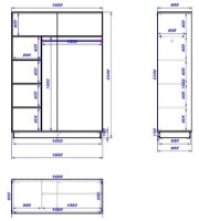 Шкаф-купе Mobildor-Lux Fox Mirror Elements 160x220 White (fox5613) фото №4 — интернет-магазин Desire.md