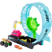Set jucării transport Hot Wheels  Monster Truck Glow In The Dark (HBN02)
