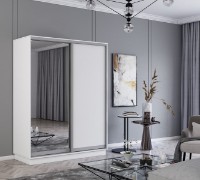 Шкаф-купе Mobildor-Lux Fox Chipboard/Mirror 180x220 White (fox6255) фото №4 — интернет-магазин Desire.md