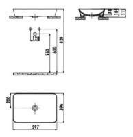 Умывальник Creavit Ultra UL060.00MB фото №2 — интернет-магазин Desire.md