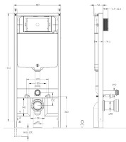 Инсталляция для подвесного унитаза Imprese i-Frame 3in1 i1230 фото №2 — интернет-магазин Desire.md