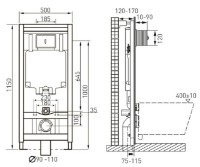 Инсталляция для подвесного унитаза VOLLE Master 4in1 (141515) фото №2 — интернет-магазин Desire.md