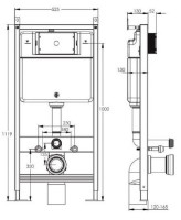 Инсталляция для подвесного унитаза VOLLE Master Evo 3in1 (212010) фото №2 — интернет-магазин Desire.md