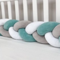 Protectie laterala pentru patut Veres Mint/Grey (154.02.10)