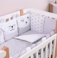 Lenjerie de pat pentru copii Veres Smiling Animals White/Grey (216.07)