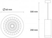 Lustră Led Market LM-PC3003-7W 3000K Black imaginea #3 — magazin online Desire.md