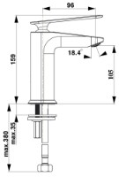 Baterie lavoar Herz Zen Black u10B (UH00077B) imaginea #2 — magazin online Desire.md