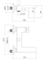 Смеситель для ванны Imprese Karlov f03207601AA фото №2 — интернет-магазин Desire.md