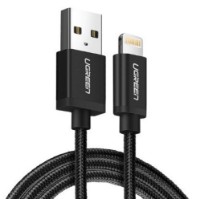 Cablu USB Ugreen Lightning to USB  Braided Black 1m (60156) imaginea #1 — magazin online Desire.md