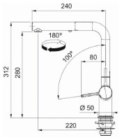 Смеситель для кухни Franke Active L Onyx (115.0653.384) фото №2 — интернет-магазин Desire.md