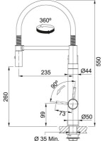 Baterie bucătărie Franke Vital Semi-Pro Crom/Gun Metal (120.0621.230) imaginea #2 — magazin online Desire.md