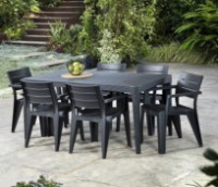 Scaun Keter Julie Dining Chair Graphite (246188) imaginea #2 — magazin online Desire.md