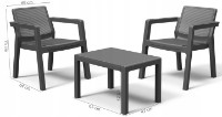 Набор садовой мебели Keter Emily Balcony Set Graphite (247062) фото №3 — интернет-магазин Desire.md