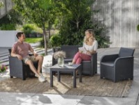 Набор садовой мебели Keter Rosalie Set Graphite/Gray (249561) фото №2 — интернет-магазин Desire.md