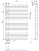 Полотенцесушитель Mario Premium Marsel 900x560/50 фото №2 — интернет-магазин Desire.md