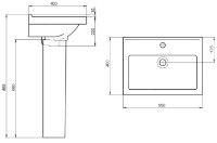 Умывальник Santeri Vizit (57.1207) фото №2 — интернет-магазин Desire.md