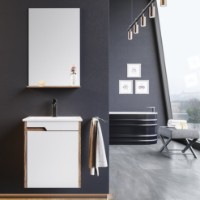 Dulap cu lavoar Orka Brick 45 White/Wallnut (16686) imaginea #4 — magazin online Desire.md