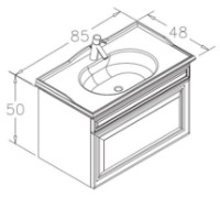 Dulap cu lavoar Orka Design 85 Anthracite (16957) imaginea #3 — magazin online Desire.md