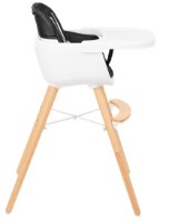 Стульчик для кормления Kikka Boo High Chair For Feeding Woody Black (31004010130) фото №3 — интернет-магазин Desire.md
