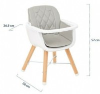 Стульчик для кормления Kikka Boo High Chair For Feeding Woody Black (31004010130) фото №7 — интернет-магазин Desire.md