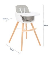Стульчик для кормления Kikka Boo High Chair For Feeding Woody Black (31004010130) фото №8 — интернет-магазин Desire.md