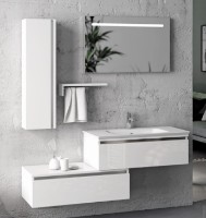 Set mobilier baie Nplus Toledo 160 White imaginea #2 — magazin online Desire.md