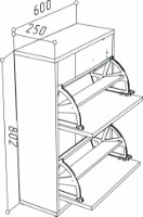 Rafturi pentru pantofi ML-Mobila ML-1 Smart Stejar Aur imaginea #2 — magazin online Desire.md