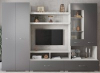 Living ML-Mobila ML-1 Var.1 2800 Stejar Сraft Alb/Antracit imaginea #2 — magazin online Desire.md