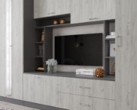 Гостиная ML-Mobila ML-3 Поло 7/2650 Антрацит/Дуб Крафтовый Белый фото №2 — интернет-магазин Desire.md