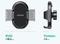 Автодержатель Ugreen Waterfall-Shaped Suction Cup Phone Mount Black (20473) фото №6 — интернет-магазин Desire.md