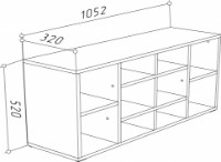 Обувница ML-Mobila ML-4 Дуб Крафт Золотой К003 PW фото №2 — интернет-магазин Desire.md