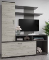 Гостиная ML-Mobila ML-4 Поло 5/1500 Антрацит/Дуб Крафтовый Белый фото №2 — интернет-магазин Desire.md