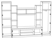 Living ML-Mobila ML-6 Palermo Var.1 4/2900 Stejar Craft Alb/Antracit imaginea #3 — magazin online Desire.md