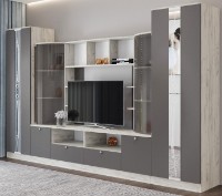 Living ML-Mobila ML-7 Palermo 3/3400 Antracit/Stejar Craft Alb imaginea #2 — magazin online Desire.md