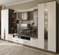 Гостиная ML-Mobila ML-8 Палермо 2/3500 Антрацит/Дуб Крафтовый Белый фото №2 — интернет-магазин Desire.md