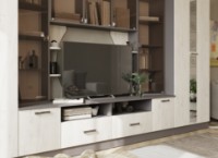 Гостиная ML-Mobila ML-8 Палермо 2/3500 Антрацит/Дуб Крафтовый Белый фото №3 — интернет-магазин Desire.md