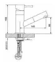 Смеситель для кухни Ulgran U-009 Black фото №2 — интернет-магазин Desire.md