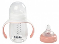 Biberon pentru bebeluș Beaba 2in1 210ml Old Pink imaginea #2 — magazin online Desire.md