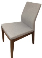 Scaun Papatya Pasha Wood Legs Walnut /Upholstery Grey