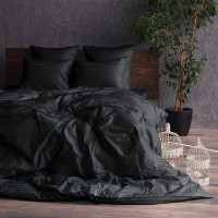 Постельное бельё Cottony Satin de Lux Stripe Black 2 (17369) фото №3 — интернет-магазин Desire.md